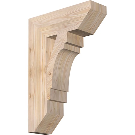 Ekena Millwork Merced Slat Smooth Bracket, Douglas Fir, 5 1/2"W x 18"D x 26"H BKT06X18X26MRC06SDF